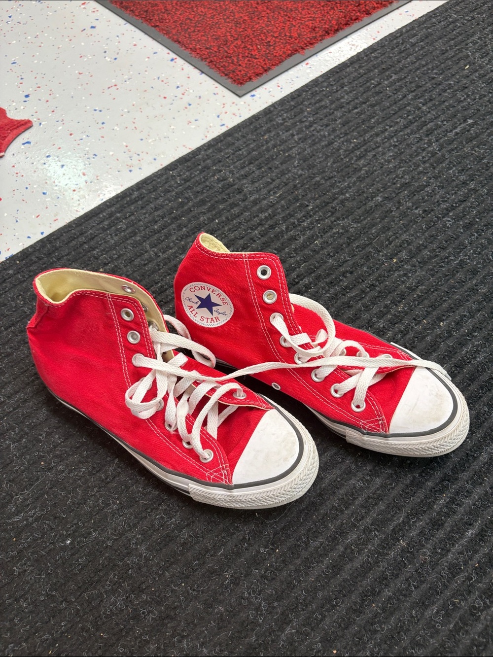 Converse Red High-Top Canvas Sneakers